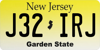 NJ license plate J32IRJ