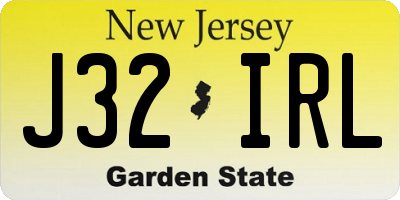 NJ license plate J32IRL