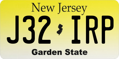 NJ license plate J32IRP