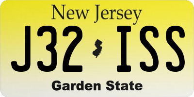 NJ license plate J32ISS
