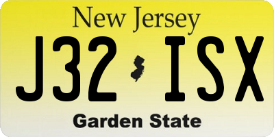 NJ license plate J32ISX