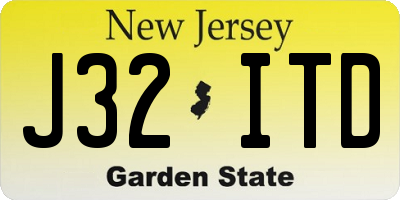 NJ license plate J32ITD