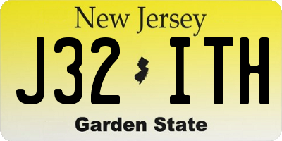 NJ license plate J32ITH