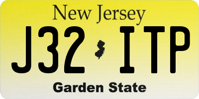NJ license plate J32ITP
