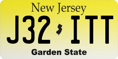 NJ license plate J32ITT