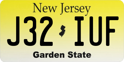NJ license plate J32IUF