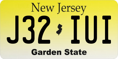 NJ license plate J32IUI
