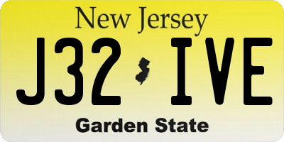 NJ license plate J32IVE