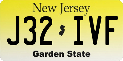 NJ license plate J32IVF