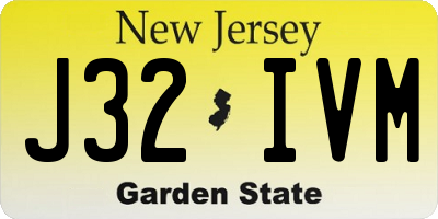 NJ license plate J32IVM