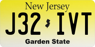 NJ license plate J32IVT