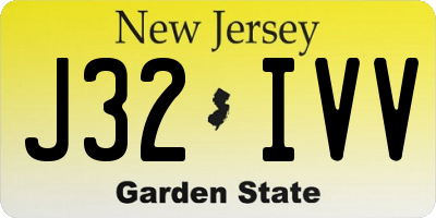 NJ license plate J32IVV