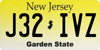 NJ license plate J32IVZ