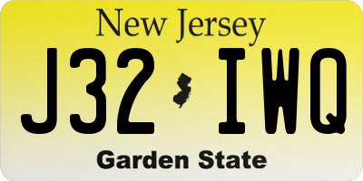 NJ license plate J32IWQ