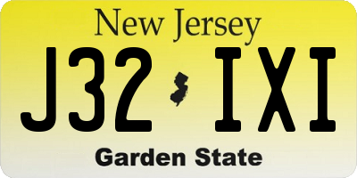 NJ license plate J32IXI