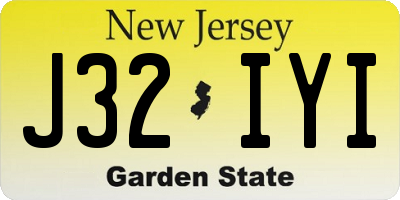 NJ license plate J32IYI