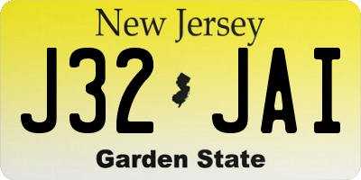 NJ license plate J32JAI