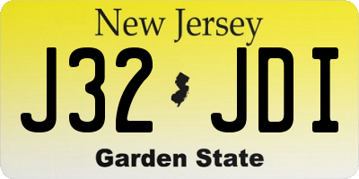 NJ license plate J32JDI