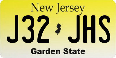 NJ license plate J32JHS