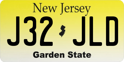 NJ license plate J32JLD