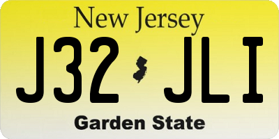NJ license plate J32JLI