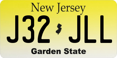 NJ license plate J32JLL