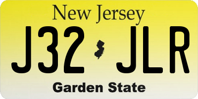 NJ license plate J32JLR