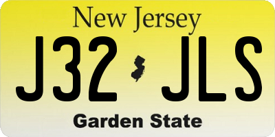 NJ license plate J32JLS