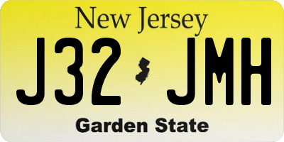 NJ license plate J32JMH