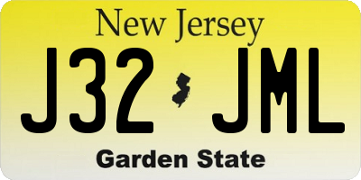 NJ license plate J32JML