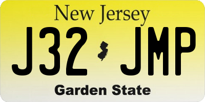 NJ license plate J32JMP