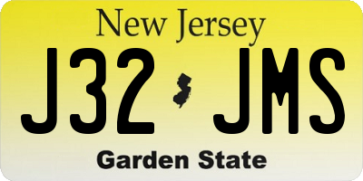 NJ license plate J32JMS