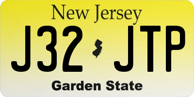 NJ license plate J32JTP