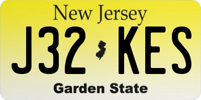 NJ license plate J32KES