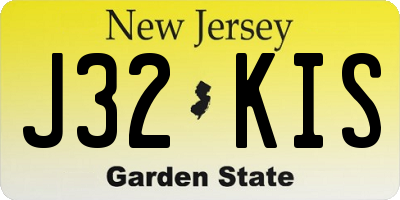 NJ license plate J32KIS