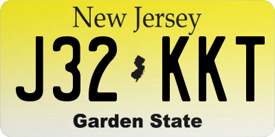 NJ license plate J32KKT