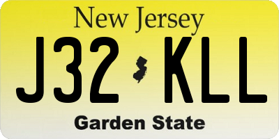 NJ license plate J32KLL