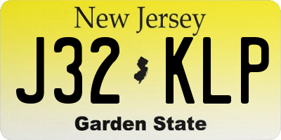 NJ license plate J32KLP