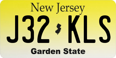 NJ license plate J32KLS