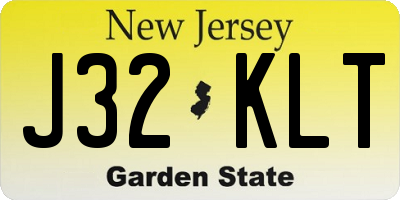 NJ license plate J32KLT
