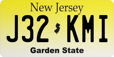 NJ license plate J32KMI