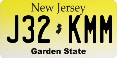 NJ license plate J32KMM