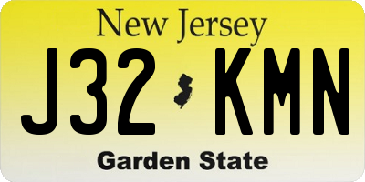 NJ license plate J32KMN