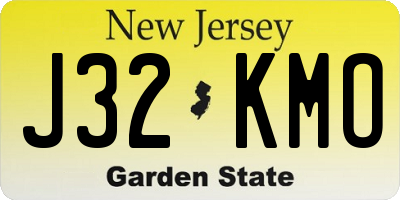 NJ license plate J32KMO