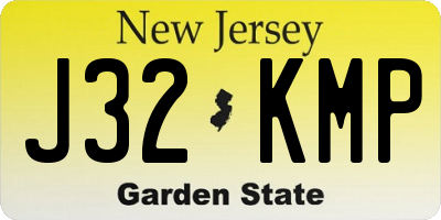 NJ license plate J32KMP