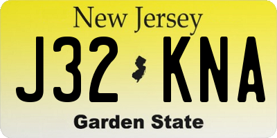 NJ license plate J32KNA