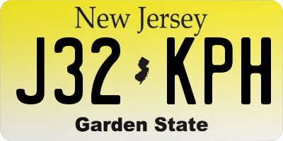 NJ license plate J32KPH