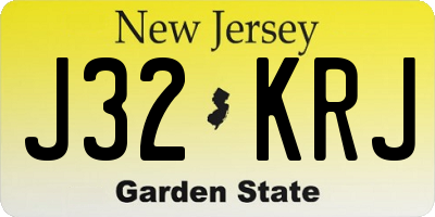 NJ license plate J32KRJ