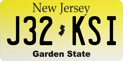 NJ license plate J32KSI