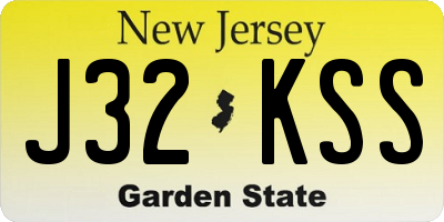 NJ license plate J32KSS